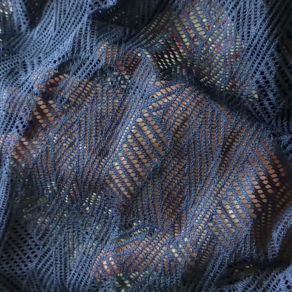 Aerie Pointelle Style Mesh Navy Bodysuit - Picture 8 of 8